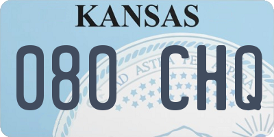 KS license plate 080CHQ
