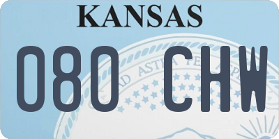KS license plate 080CHW