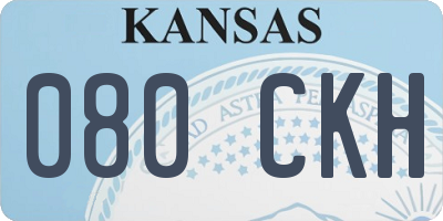KS license plate 080CKH