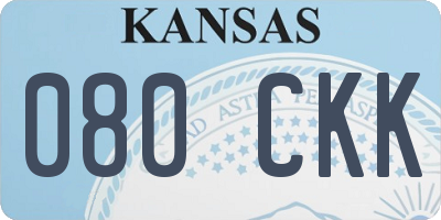 KS license plate 080CKK