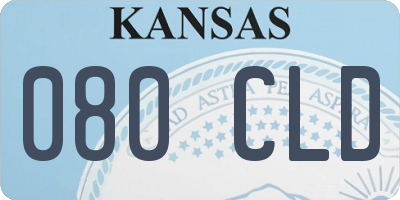 KS license plate 080CLD