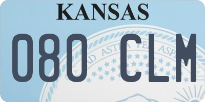 KS license plate 080CLM
