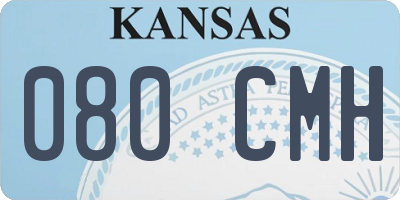 KS license plate 080CMH