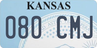 KS license plate 080CMJ