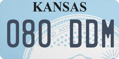 KS license plate 080DDM