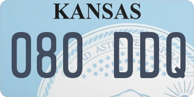 KS license plate 080DDQ