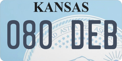 KS license plate 080DEB