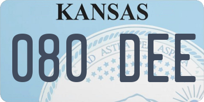 KS license plate 080DEE
