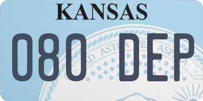 KS license plate 080DEP