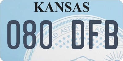 KS license plate 080DFB