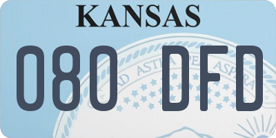 KS license plate 080DFD