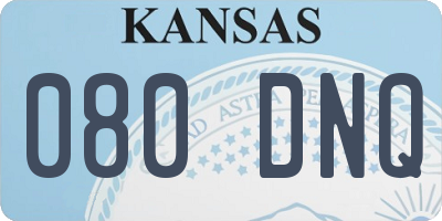 KS license plate 080DNQ
