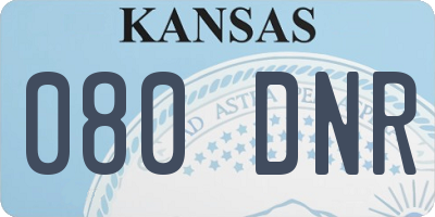 KS license plate 080DNR