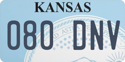 KS license plate 080DNV