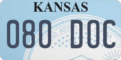 KS license plate 080DOC