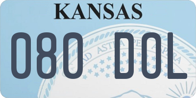 KS license plate 080DOL