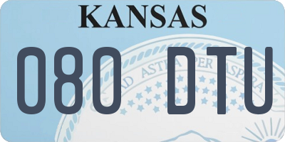 KS license plate 080DTU
