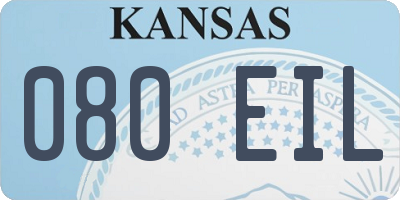 KS license plate 080EIL
