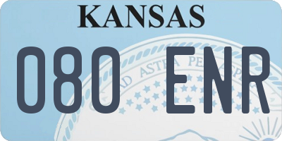 KS license plate 080ENR