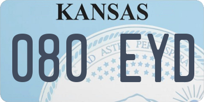 KS license plate 080EYD