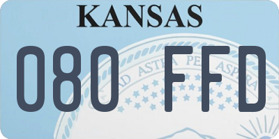 KS license plate 080FFD