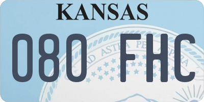 KS license plate 080FHC