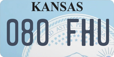 KS license plate 080FHU