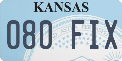 KS license plate 080FIX