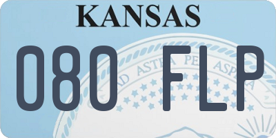 KS license plate 080FLP