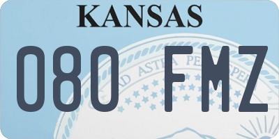 KS license plate 080FMZ