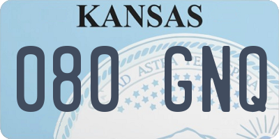 KS license plate 080GNQ