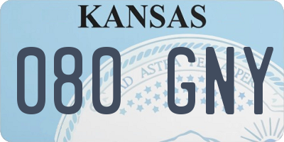 KS license plate 080GNY