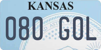 KS license plate 080GOL
