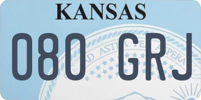 KS license plate 080GRJ
