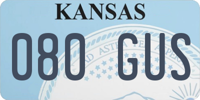 KS license plate 080GUS