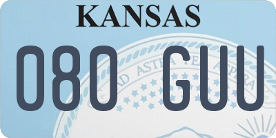 KS license plate 080GUU