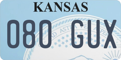 KS license plate 080GUX
