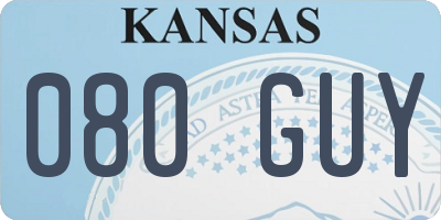 KS license plate 080GUY