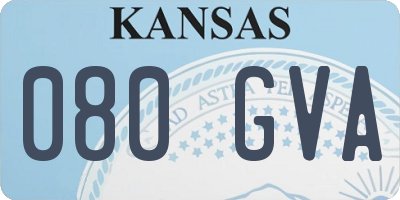KS license plate 080GVA