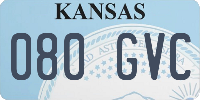 KS license plate 080GVC