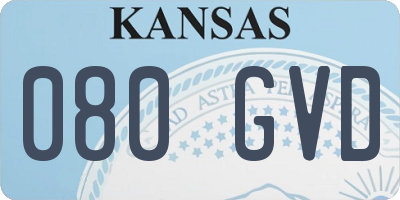 KS license plate 080GVD