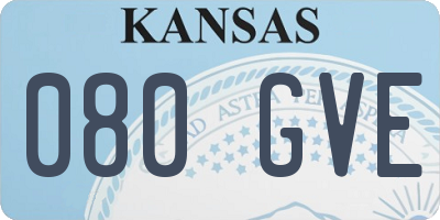KS license plate 080GVE