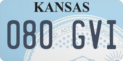 KS license plate 080GVI