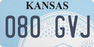 KS license plate 080GVJ
