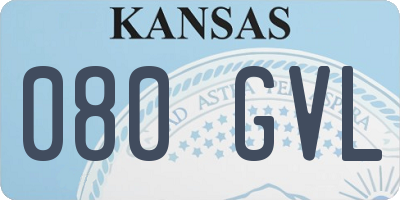 KS license plate 080GVL