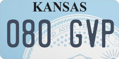 KS license plate 080GVP