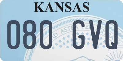 KS license plate 080GVQ