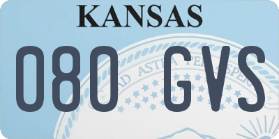 KS license plate 080GVS