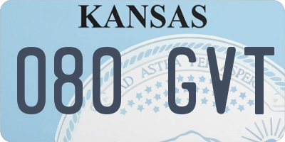 KS license plate 080GVT