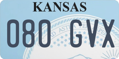 KS license plate 080GVX